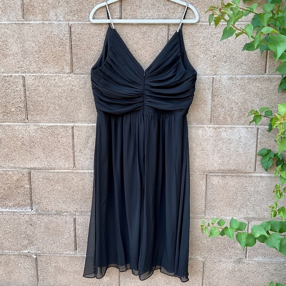 NWT Jenny Packham Dessy Group Beaded Strap Chiffon Midi Dress Size 16 JP1024 - Picture 4 of 10